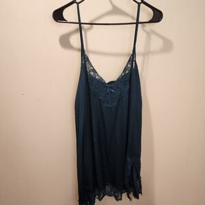 FOX and ROYAL green Satin babydoll lengerie size XL
